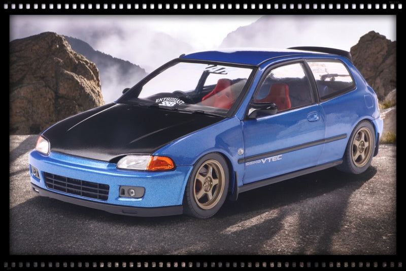 Load image into Gallery viewer, HONDA CIVIC (EG6) SOLIDO WORKS COBALT BLUE PEARL 1991 SOLIDO 1:18
