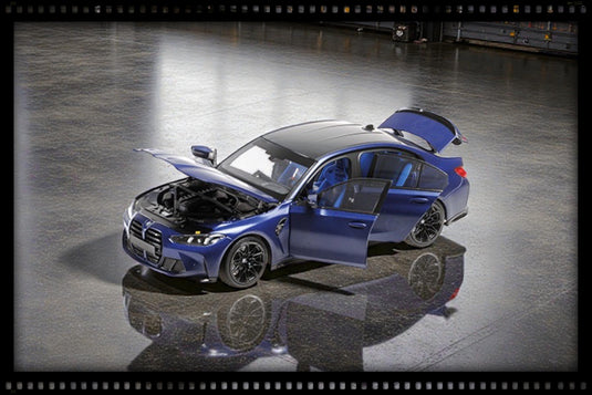 Bmw M3 2024 MAT BLUE METTALIC MINICHAMPS 1:18