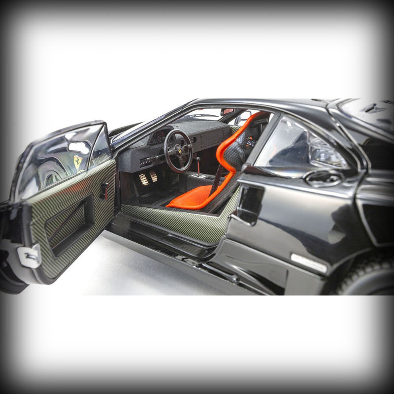 Load image into Gallery viewer, Ferrari F40 (1987) BLACK – KYOSHO 1:18 Scale Model – Iconic Supercar Replica
