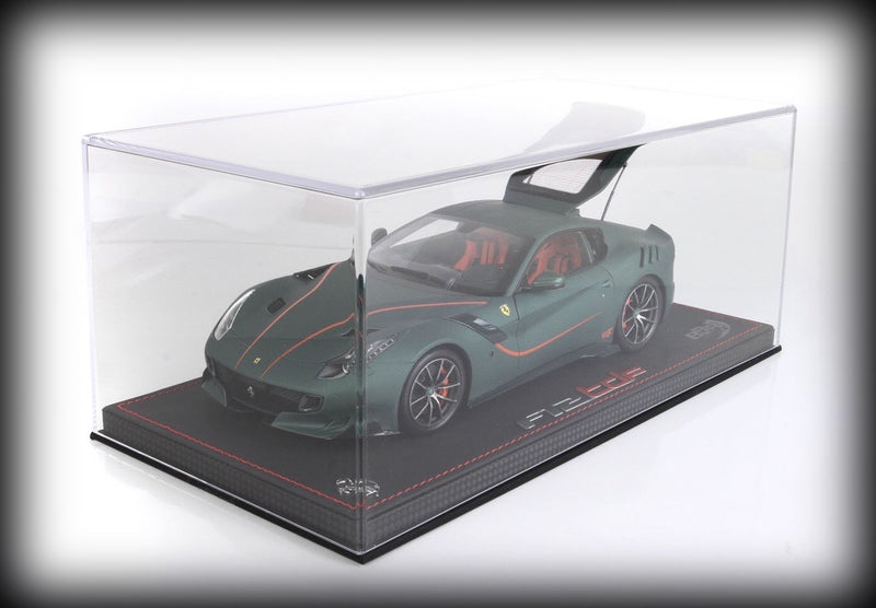 Load image into Gallery viewer, Ferrari F12 TDF Matt Green with display case (LIMITED EDITION 200 pieces) BBR Models 1:18
