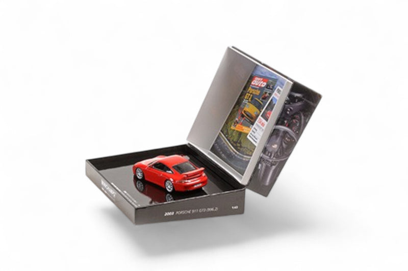 Load image into Gallery viewer, Porsche 911 GT3 2003 RED SPECIAL BOX ‼️LIMITED EDITION 525 pieces‼️ MINICHAMPS 1:43
