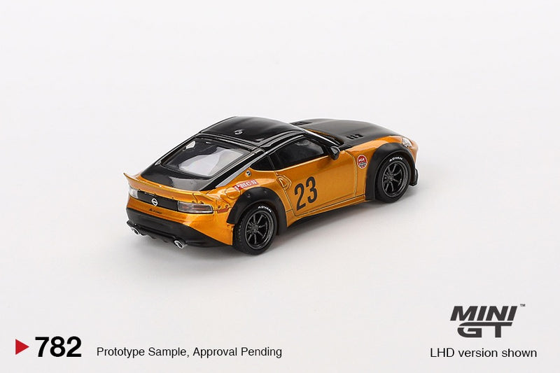 Load image into Gallery viewer, Nissan 400Z LB NATION WORKS GOLD 2024 (RHD) MINI GT 1:64
