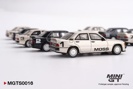 MERCEDES-BENZ 190E EVO1 NÜRBURGRING RACE OF CHAMPIONS SET LIMITED EDITION 1984 MINI GT 1:64