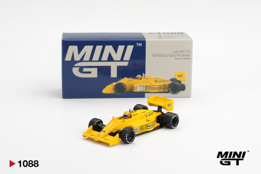 LOTUS 99T #12 AYRTON SENNA 1987 MONACO GRAND PRIX WINNER MINI GT 1:64