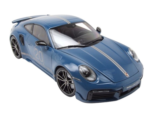 Porsche 911 (992) Turbo S coupe Sport Design 2021 Blue MINICHAMPS 1:18