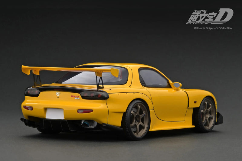 Load image into Gallery viewer, Mazda RX-7 (FD3S) Initial D &quot;With LED light/USB Type-C cable is not included&quot; YELLOW IGNITION MODEL 1:18
