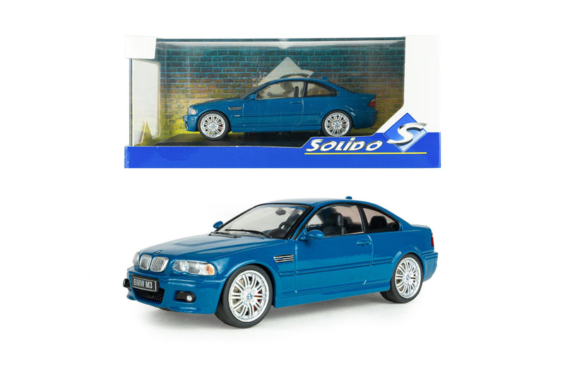 Laad de afbeelding in de Gallery-viewer, BMW M3 COUPE LAGUNA SECA BLAUW 2000 SOLIDO 1:43
