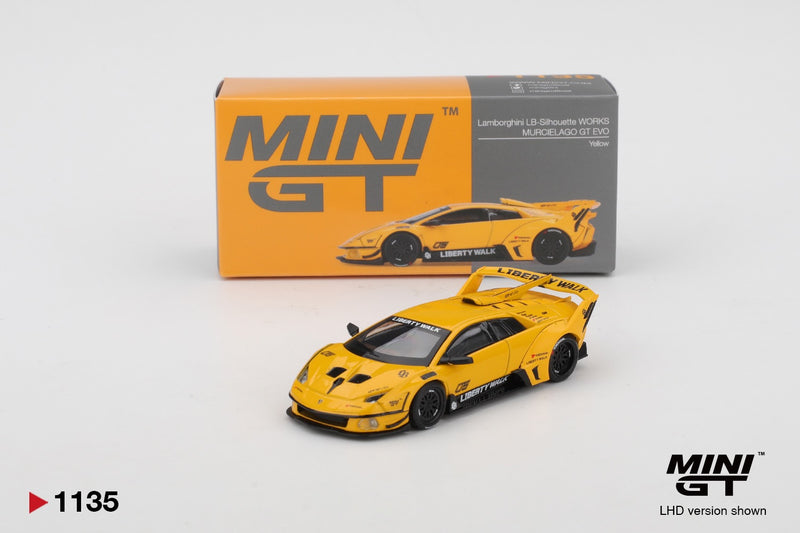Chargez l'image dans la visionneuse de la galerie, LAMBORGHINI MURCIELAGO LB- SILHOUETTE WORKS GT EVO JAUNE 2025 MINI GT 1:64
