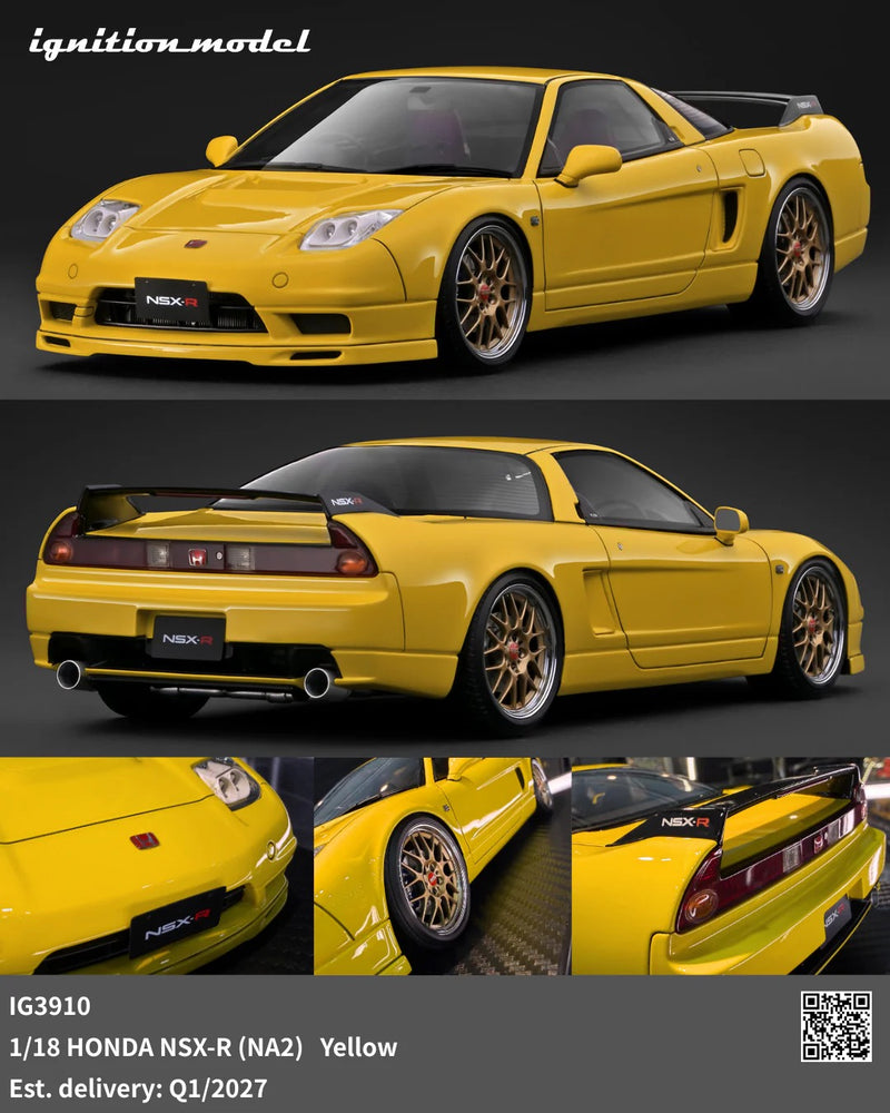 Load image into Gallery viewer, HONDA NSX-R (NA2) YELLOW IGNITION MODEL 1:18
