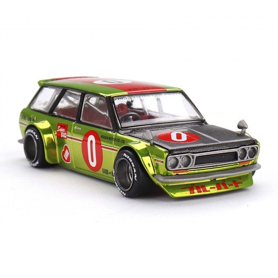 Load image into Gallery viewer, Datsun KAIDO 510 WAGON OG FLO YELLOW 1969 MINI GT 1:64
