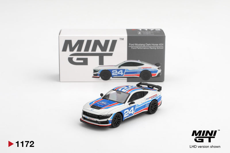 Chargez l'image dans la visionneuse de la galerie, FORD MUSTANG DARK HORSE #24 ÉCOLE DE COURSE FORD PERFORMANCE 2025 MINI GT 1:64
