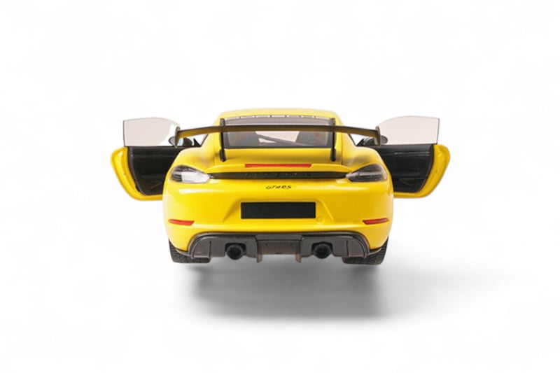 Load image into Gallery viewer, Porsche CAYMAN GT4 RS 2024 YELLOW W/ WEISSACH PACKAGE MINICHAMPS 1:18
