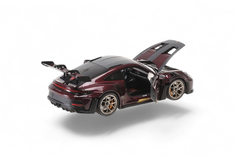 Load image into Gallery viewer, Porsche 911 (992) GT3RS 2023 PURPLE / GOLD WHEELS MINICHAMPS 1:18
