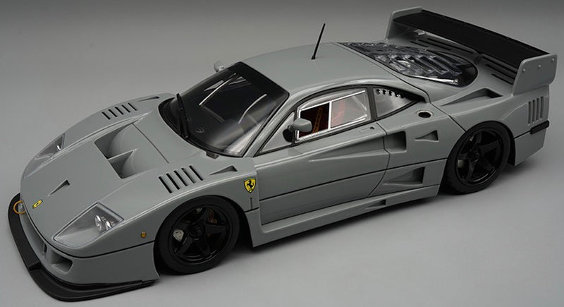 Load image into Gallery viewer, Ferrari F40 LM 1996 Press Version Grey with black rims (LIMITED EDITION Nr.67/90 With leather base / No Case) TECNOMODEL 1:18
