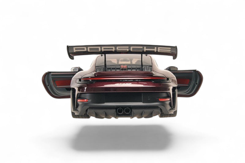 Load image into Gallery viewer, Porsche 911 (992) GT3RS 2023 PURPLE / GOLD WHEELS MINICHAMPS 1:18
