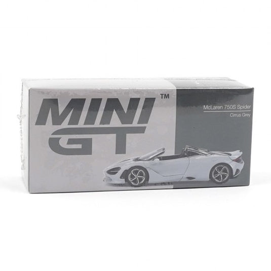 McLaren 750S SPIDER CIRRUS GREY 2024 (LHD) MINI GT 1:64