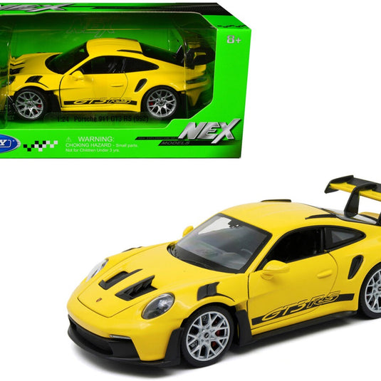 Porsche 911 GT3 RS 992 Yellow WELLY 1:24