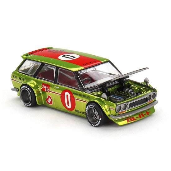 Load image into Gallery viewer, Datsun KAIDO 510 WAGON OG FLO YELLOW 1969 MINI GT 1:64
