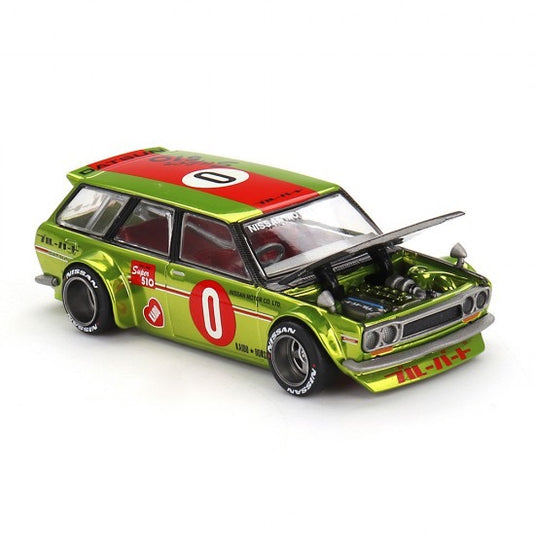 Datsun KAIDO 510 WAGON OG FLO YELLOW 1969 MINI GT 1:64