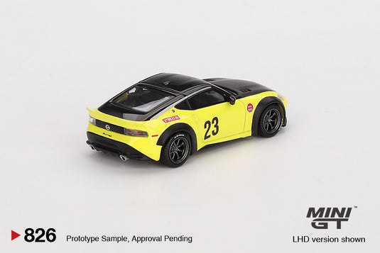Nissan Z LB LB NATION WORKS IKAZUCHI YELLOW 2024 (LHD) MINI GT 1:64