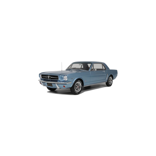 Ford MUSTANG V8 HARDTOP SILVER BLUE PONY 1965 OTTOmobile 1:12