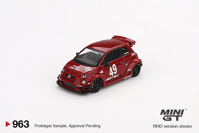 Load image into Gallery viewer, Fiat ABARTH 595 LB-WORKS X ABAS WORKS RED 2024 (LHD) MINI GT 1:64
