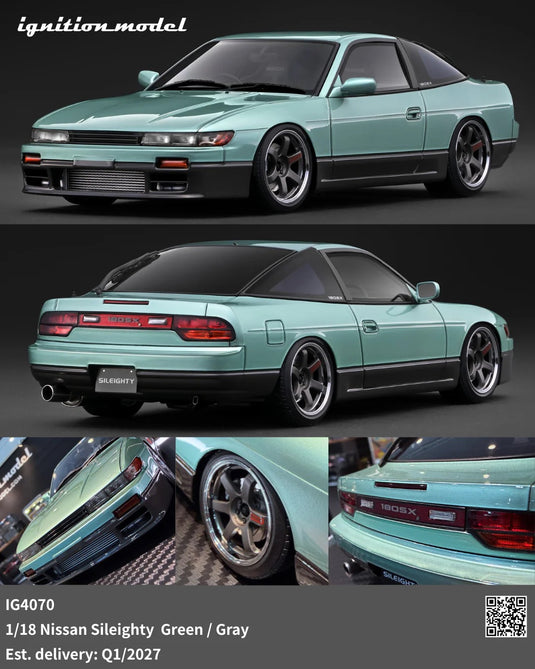 NISSAN SILEIGHTY GREEN/GRAY IGNITION MODEL 1:18