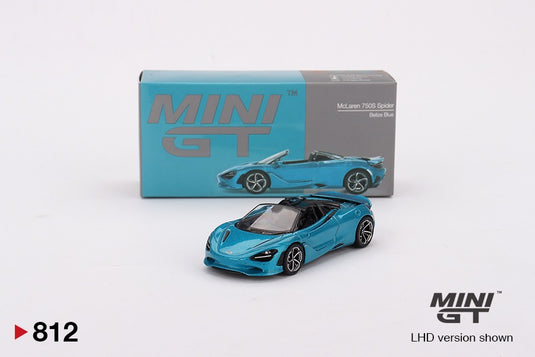 MCLAREN 750S SPIDER BELIZE BLEU 2024 MINI GT 1:64