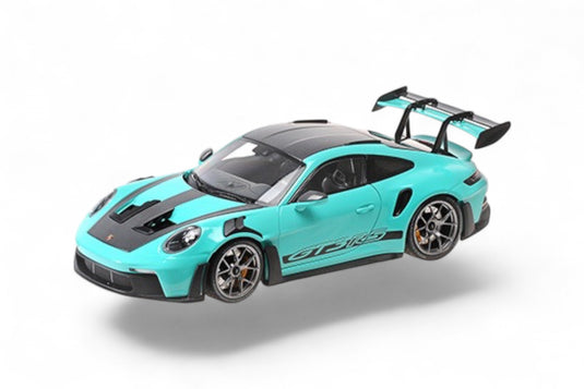 Porsche 911 (992) GT3RS 2024 GREEN W DARKSILVER WHEELS MINICHAMPS 1:18