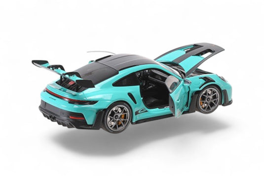 Porsche 911 (992) GT3RS 2024 GREEN W DARKSILVER WHEELS MINICHAMPS 1:18