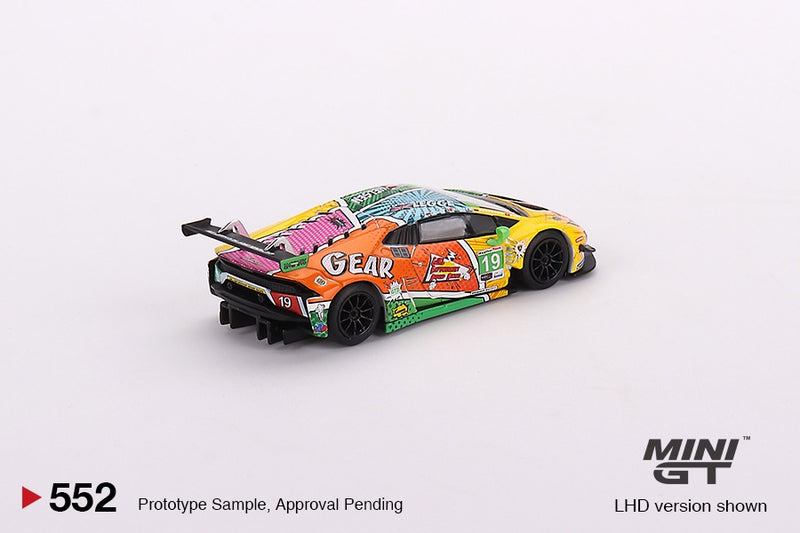 Load image into Gallery viewer, LAMBORGHINI HURACAN GT3 EVO #19 GEAR RACING 2020 IMSA DAYTONA 24H MINI GT 1:64
