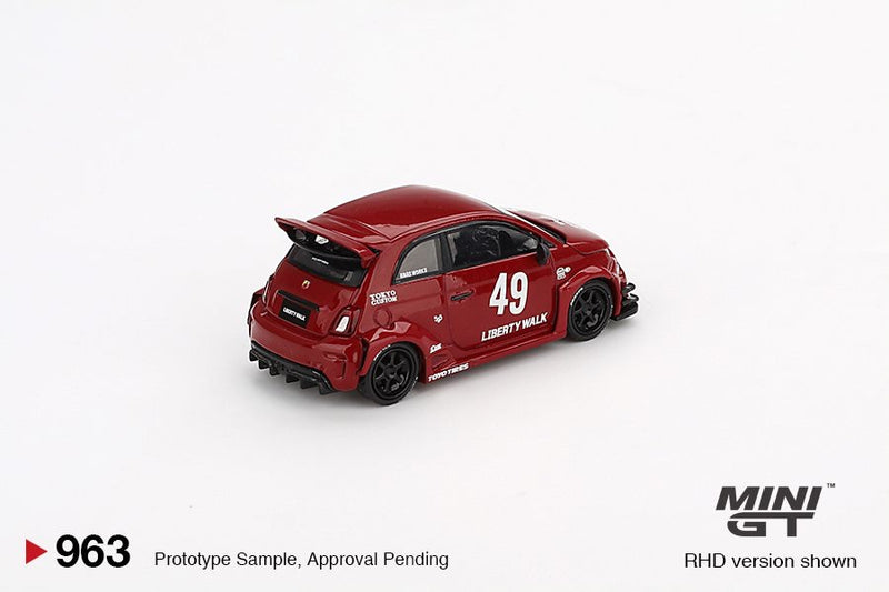 Load image into Gallery viewer, Fiat ABARTH 595 LB-WORKS X ABAS WORKS RED 2024 (LHD) MINI GT 1:64
