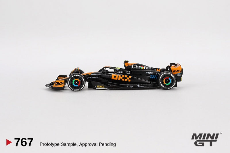 Load image into Gallery viewer, McLaren MCL60 #4 LANDO NORRIS JAPANESE GP 2ND PLACE 2023 (LHD) MINI GT 1:64
