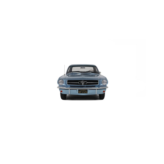 Ford MUSTANG V8 HARDTOP SILVER BLUE PONY 1965 OTTOmobile 1:12