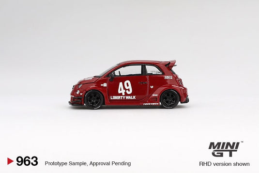Fiat ABARTH 595 LB-WORKS X ABAS WORKS RED 2024 (LHD) MINI GT 1:64