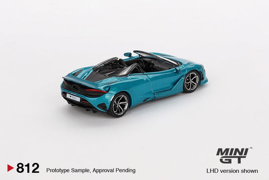 MCLAREN 750S SPIDER BELIZE BLEU 2024 MINI GT 1:64