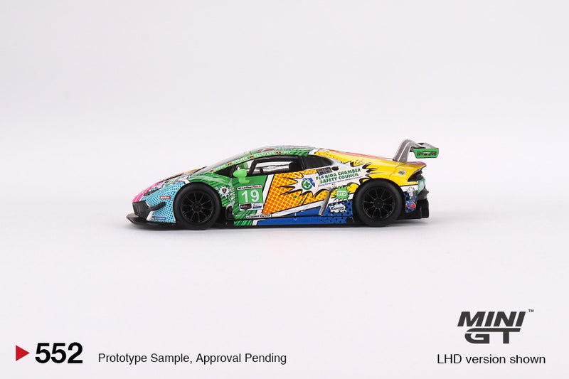 Load image into Gallery viewer, LAMBORGHINI HURACAN GT3 EVO #19 GEAR RACING 2020 IMSA DAYTONA 24H MINI GT 1:64
