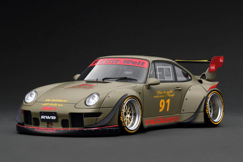 Load image into Gallery viewer, Porsche RWB 993 Khaki IGNITION MODEL 1:18
