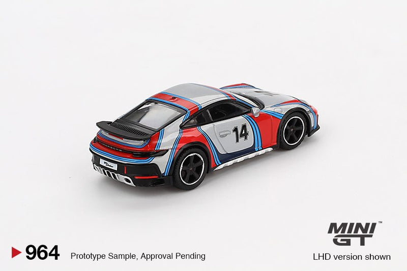 Load image into Gallery viewer, Porsche 911 (992) DAKAR ICE GREY METALLIC RALLY TRIBUTE 2024 (LHD) MINI GT 1:64
