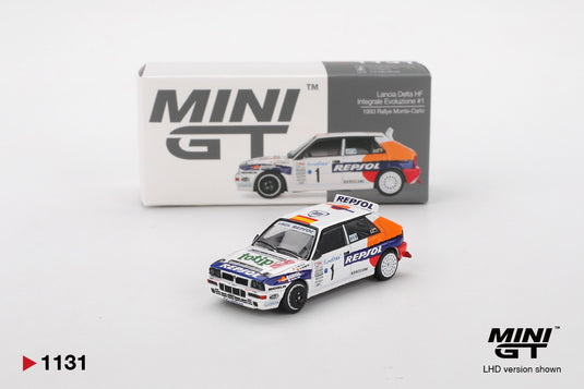 Lancia DELTA INTEGRALE EVOLUZIONE #1 RALLY MONTE CARLO 1993 (LHD) MINI GT 1:64
