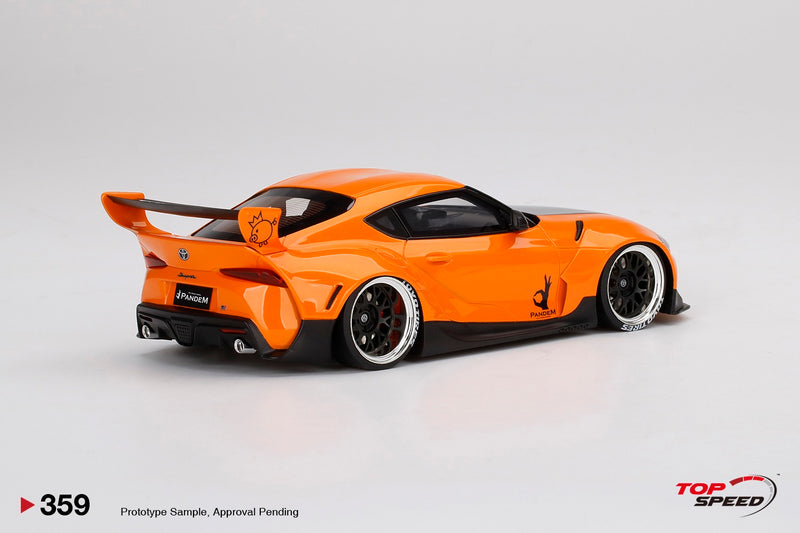 Load image into Gallery viewer, Pandem Toyota GR Supra V1.0 Orange TOP SPEED 1:18
