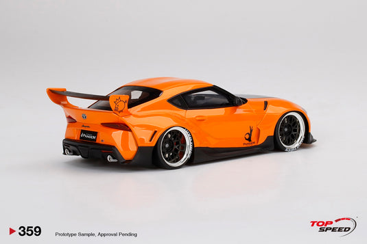 Pandem Toyota GR Supra V1.0 Orange TOP SPEED 1:18