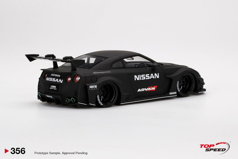 Load image into Gallery viewer, Nissan 35GT-RR VER.2 LBWK LB-SILHOUETTE WORKS MATT Black TOP SPEED 1:18

