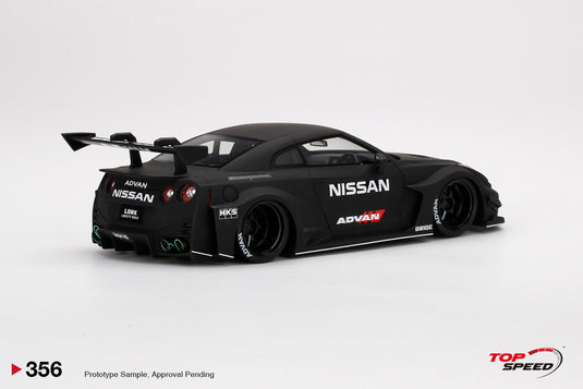 Nissan 35GT-RR VER.2 LBWK LB-SILHOUETTE WORKS MATT Black TOP SPEED 1:18