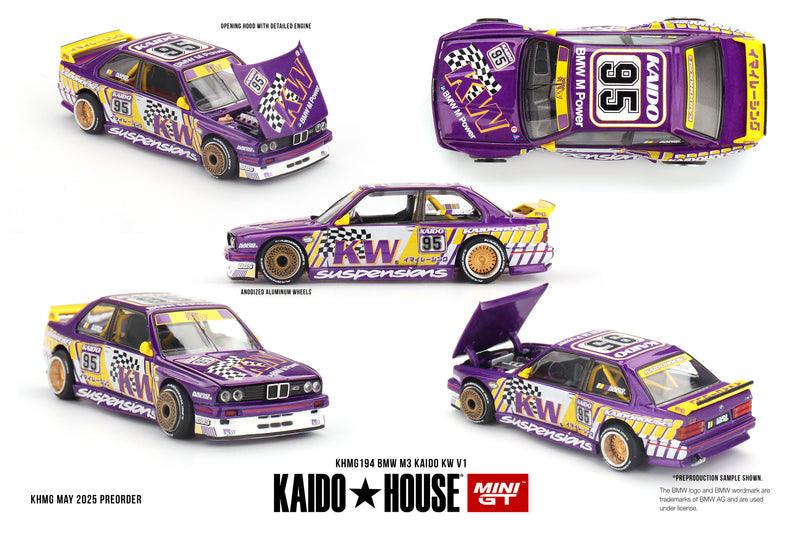Load image into Gallery viewer, Bmw M3 (E30) KAIDO KW V1 1989 MINI GT 1:64
