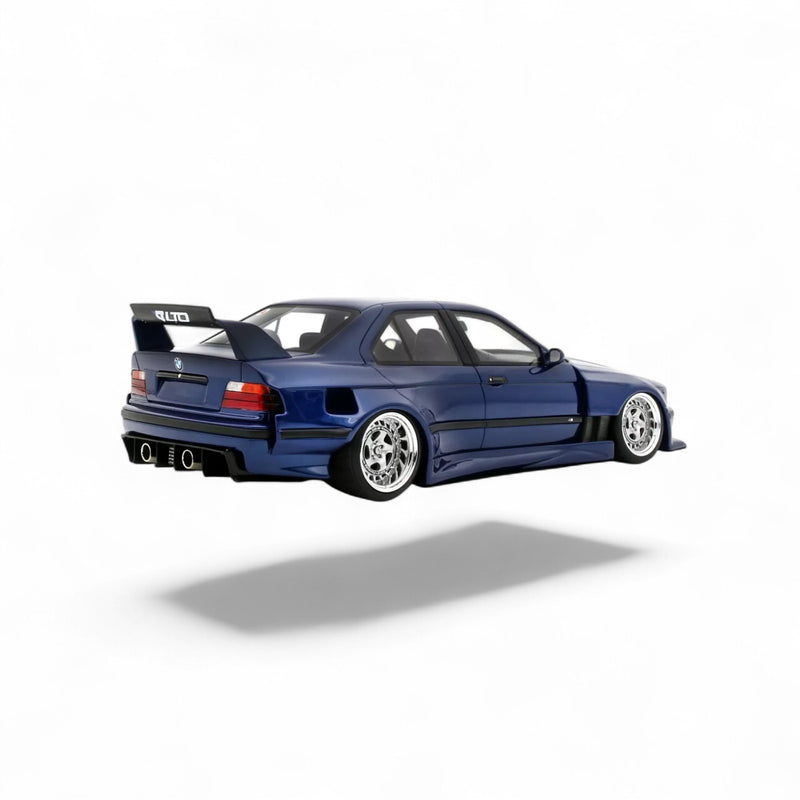 Chargez l'image dans la visionneuse de la galerie, BMW E36 LTO BERLINE TURBO KHYZYL SALEEM BLEU AVUS 2023 OTTOmobile 1:18
