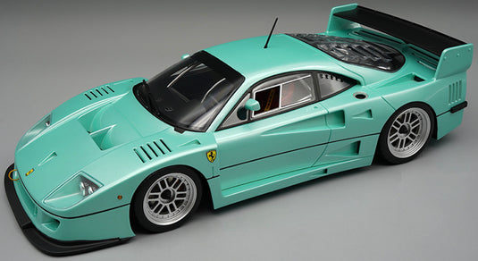 Ferrari F40 LM PRESS VERSION 1996 Turquoise (LIMITED EDITION Nr.40/40 With leather base & Case) TECNOMODEL 1:18