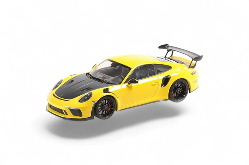Load image into Gallery viewer, Porsche 911 GT3RS (991.2) – 2019 – YELLOW W/ BLACK WHEELS MINICHAMPS 1:18
