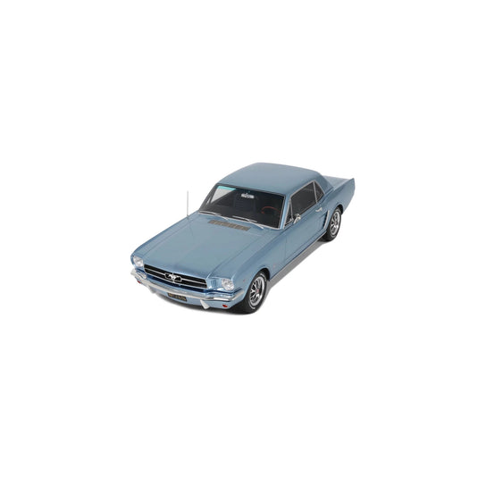 Ford MUSTANG V8 HARDTOP SILVER BLUE PONY 1965 OTTOmobile 1:12