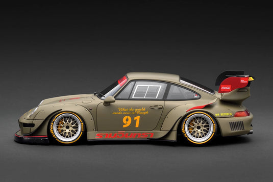 Porsche RWB 993 Khaki IGNITION MODEL 1:18